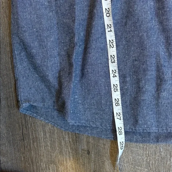 Mud Pie Blue Chambray Sleeveless Ruffle Collar Tunic Top size L (12-14) - Picture 15 of 15